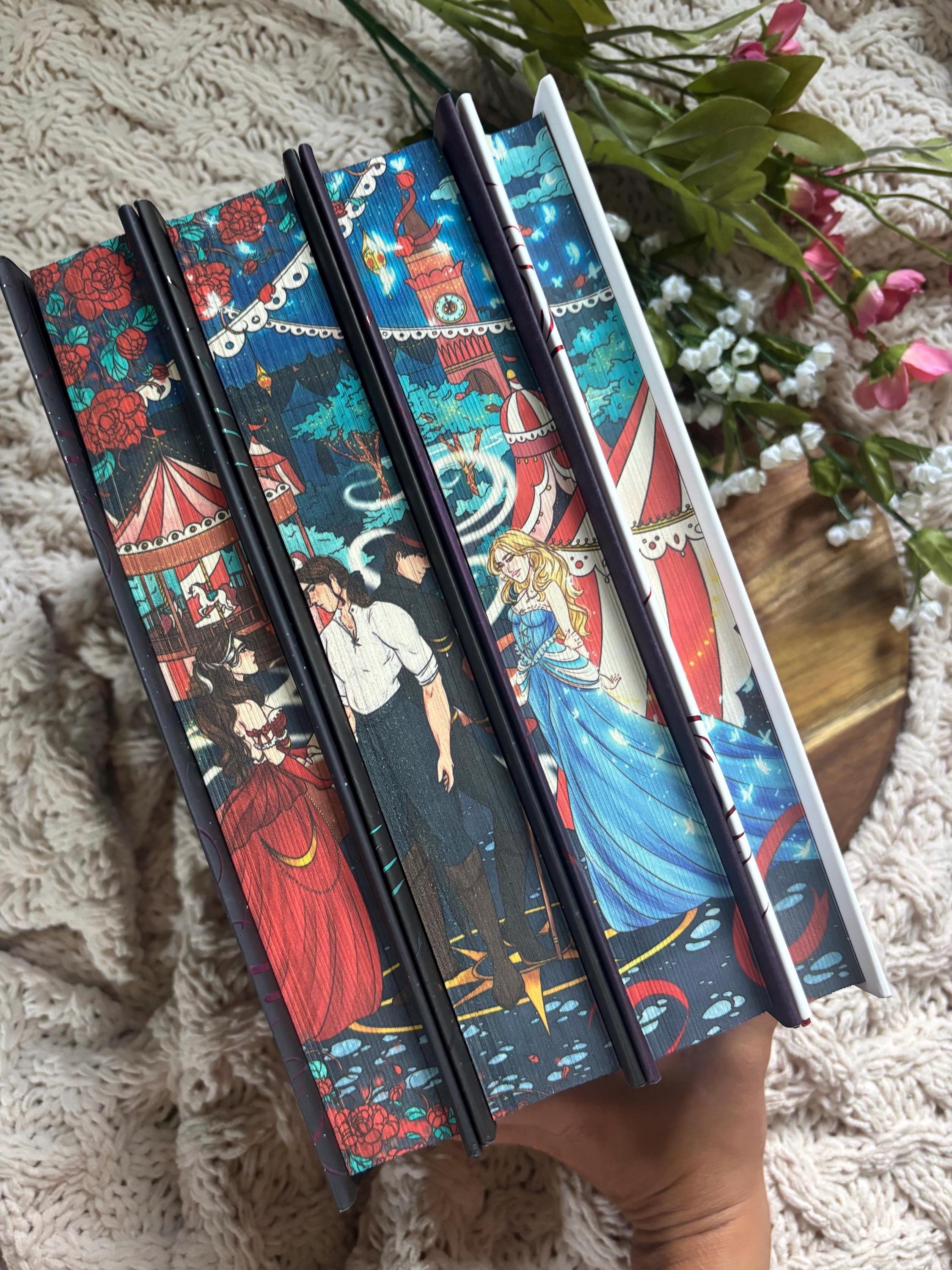 Caraval series - Caraval, Legendary, Finale, and Spectacular by Stephanie Garber - Digitally Printed Sprayed Edge Hardback bundle