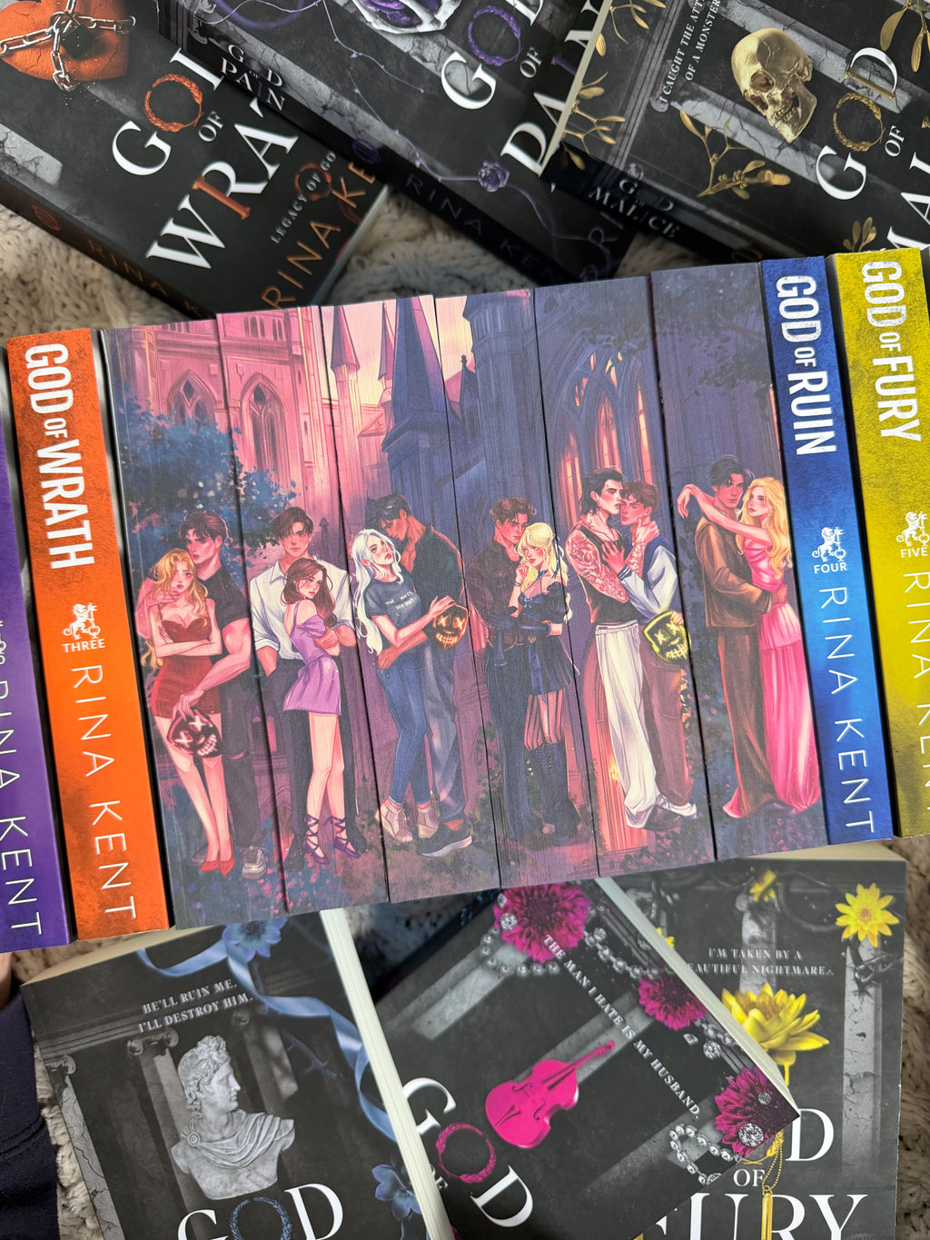 Legacy of Gods series books 1-6 by Rina Kent- digitally sprayed edges special edition set
