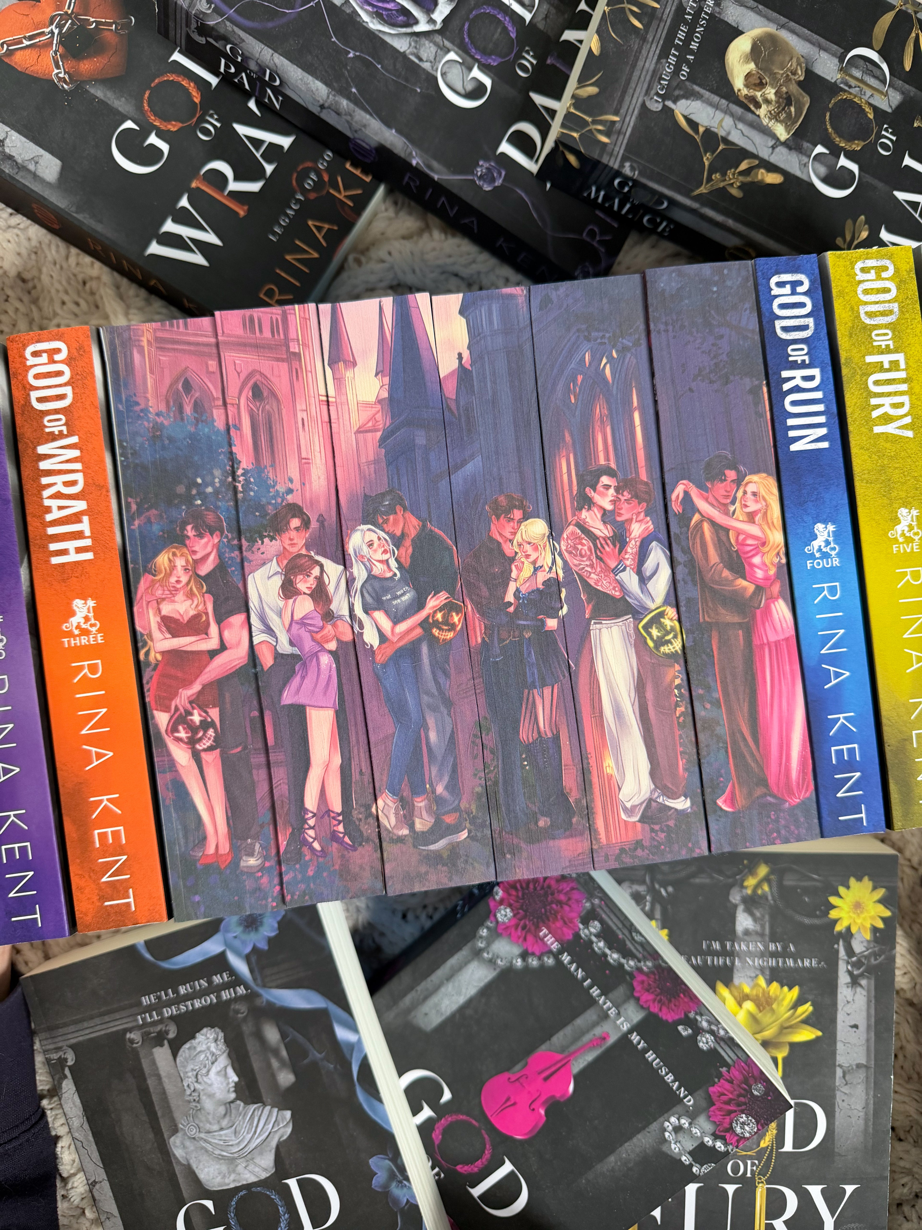 Legacy of Gods series books 1-6 by Rina Kent- digitally sprayed edges special edition set