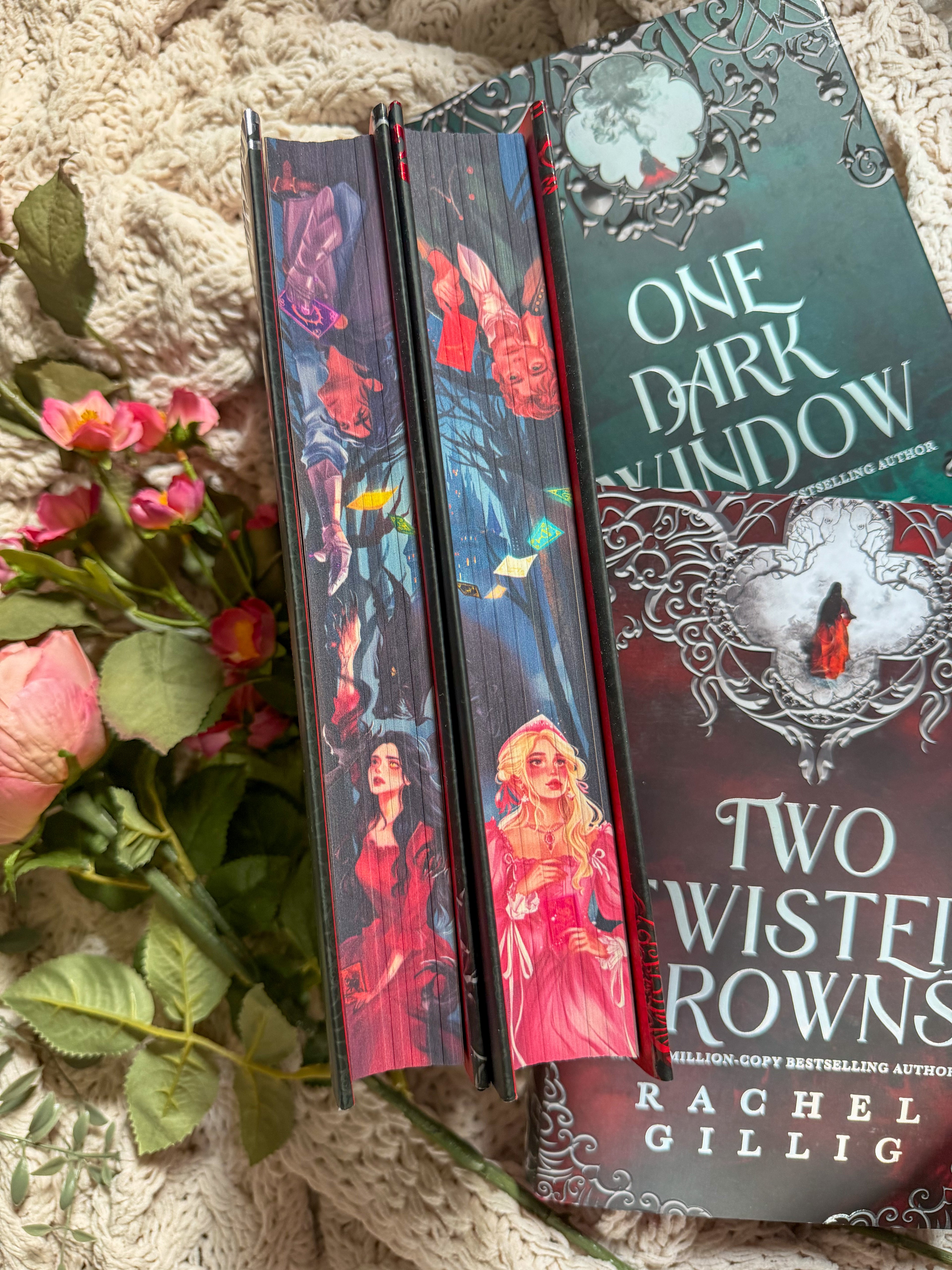 One Dark Window and Two Twisted Crowns by Rachel Gillig - Sprayed edges set