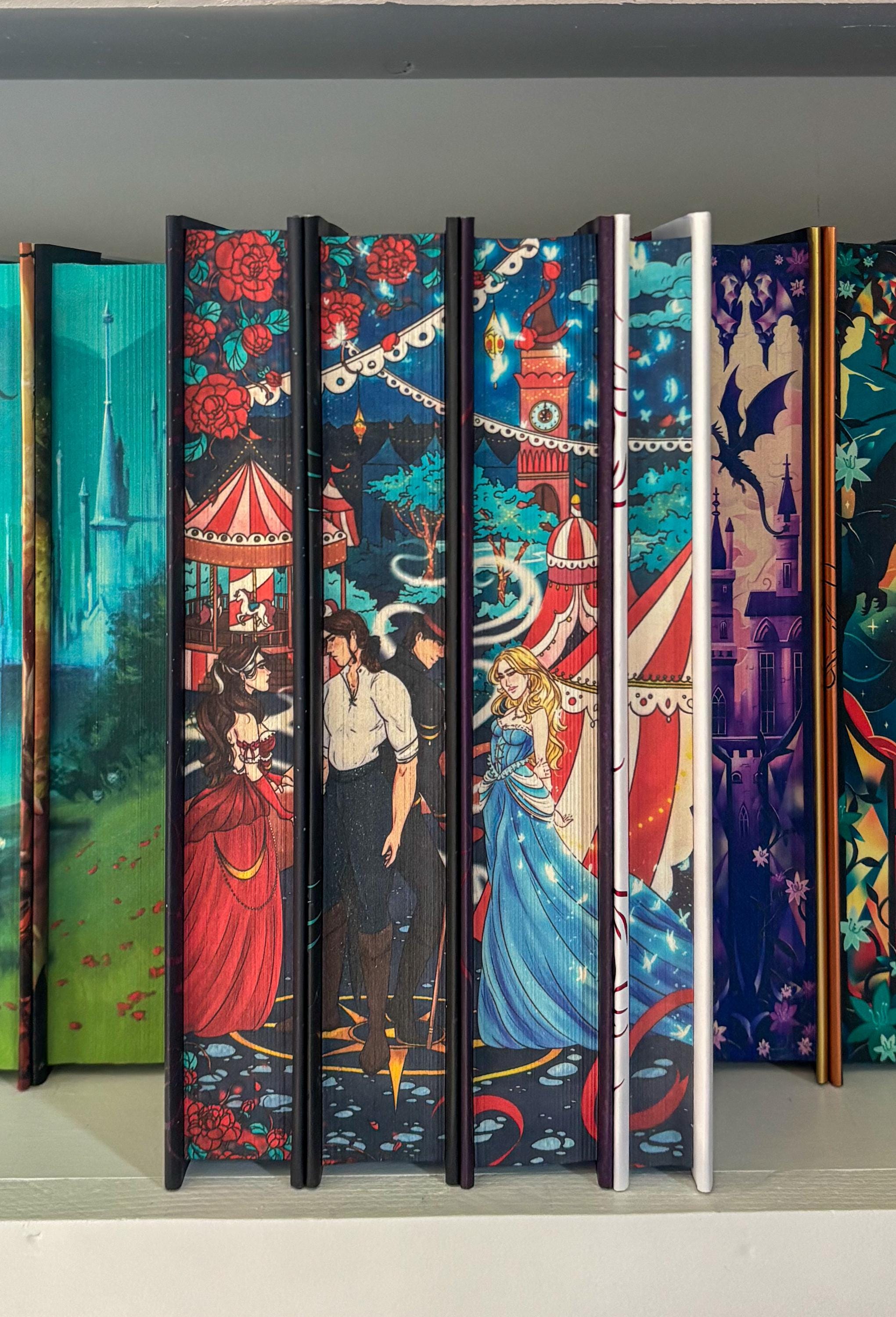 Caraval series - Caraval, Legendary, Finale, and Spectacular by Stephanie Garber - Digitally Printed Sprayed Edge Hardback bundle